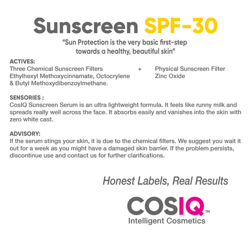 Cosiq SPF 30 Sunscreen Serum 100ml